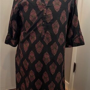 Rangmanch Black Floral Kurta – Size XL